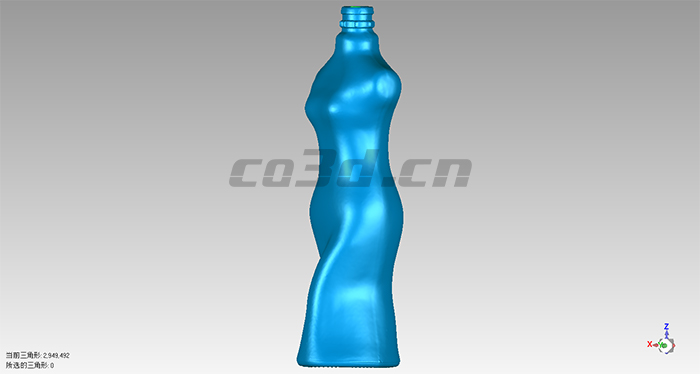 3D scan of blue and white porcelain vase