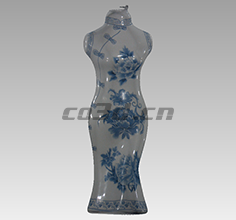 3D scan of blue and white porcelain vase