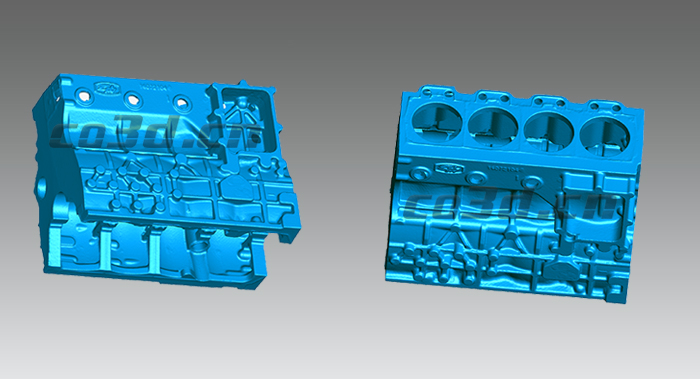 汽车发动机缸体三维检测