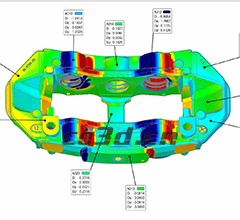 Auto automatic brake system accessories three-dimensional inspection