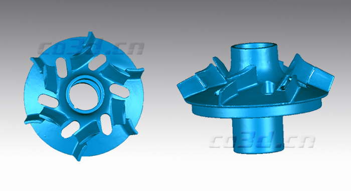 潜油电泵叶导轮三维检测