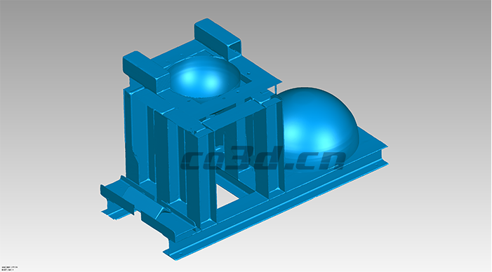 Reverse detection of 3D scanning of mold