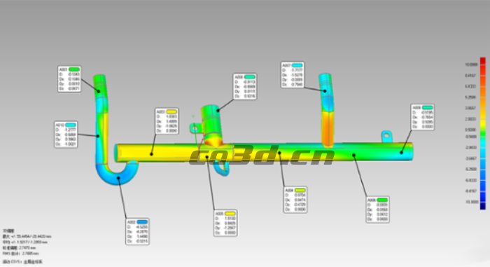 Air conditioning pipeline three-dimensional inspection