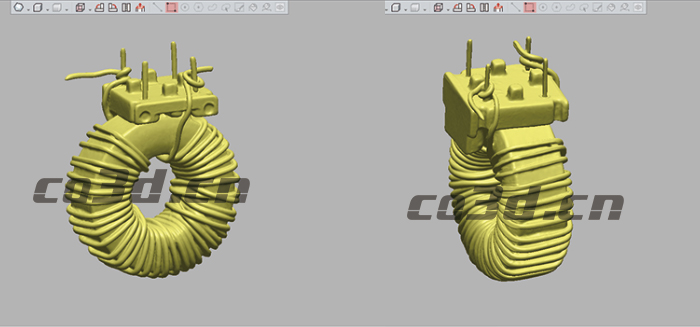 Coil 3D scanning