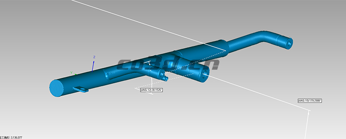 Air conditioning pipeline three-dimensional inspection